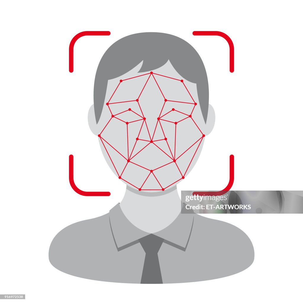 Projeto de identificação de cara de vetor