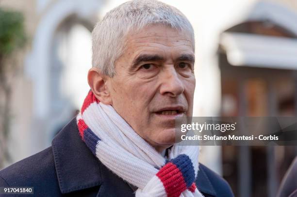 Pier Ferdinando Casini candidate of the party "Popular Civic - with Lorenzin', during the presentation of parliamentary candidates for the upcoming...