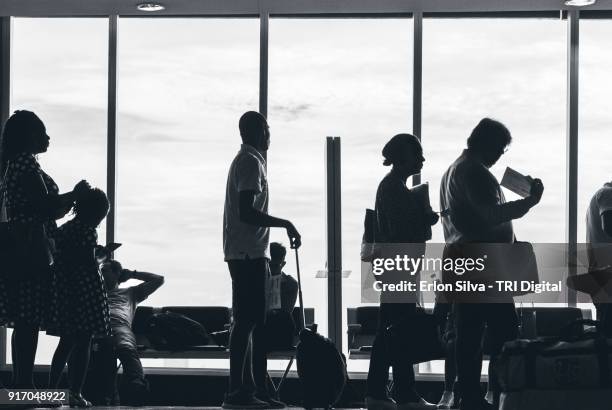 Please Wait In Line Airport People Waiting In The Line High-Res Stock Photo - Getty Images