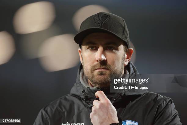Head coach Heiko Butscher of Bochum looks on prior to the Second Bundesliga match between VfL Bochum 1848 and SV Darmstadt 98 at Vonovia Ruhrstadion...