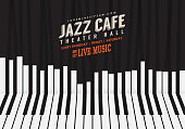 Jazz music, poster background template.