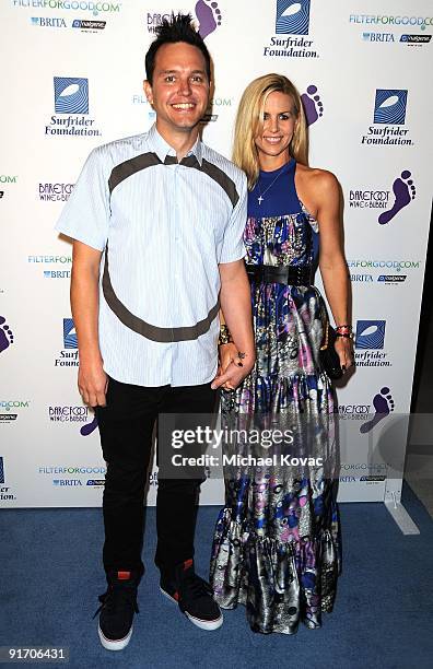 Blink-182 musician Mark Hoppus and wife Skye Everly arrive at The Surfrider Foundation's 25th Anniversary Gala at California Science Center's Wallis...