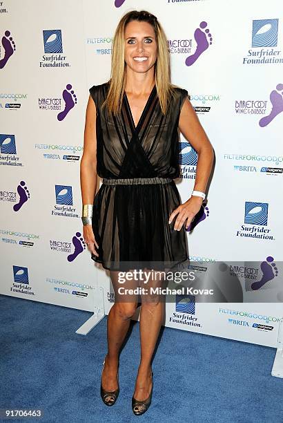 Pro Surfer Jodie Nelson arrives at The Surfrider Foundation's 25th Anniversary Gala at California Science Center's Wallis Annenberg Building on...