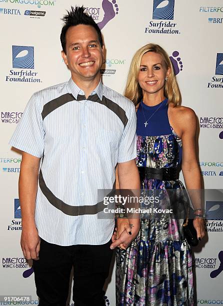 Blink-182 musician Mark Hoppus and wife Skye Everly arrive at The Surfrider Foundation's 25th Anniversary Gala at California Science Center's Wallis...