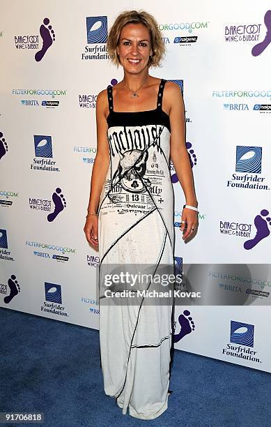 Personality Shannon Mann arrives at The Surfrider Foundation's 25th Anniversary Gala at California Science Center's Wallis Annenberg Building on...
