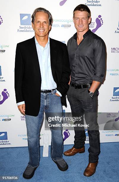 Actors Gregory Harrison and Philip Winchester arrive at The Surfrider Foundation's 25th Anniversary Gala at California Science Center's Wallis...