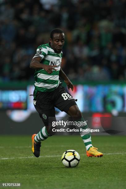 Sporting CP forward Seydou Doumbia from Ivory Coast during the Portuguese Primeira Liga match between Sporting CP and CD Feirense at Estadio Jose...