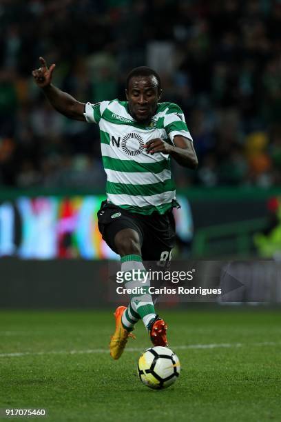 Sporting CP forward Seydou Doumbia from Ivory Coast during the Portuguese Primeira Liga match between Sporting CP and CD Feirense at Estadio Jose...
