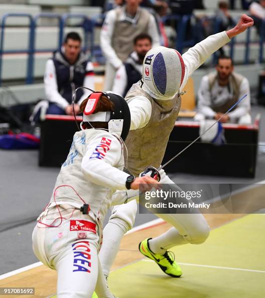 Philippe Riboud Team France fences Team Korea during team competition at the Lowe von ...