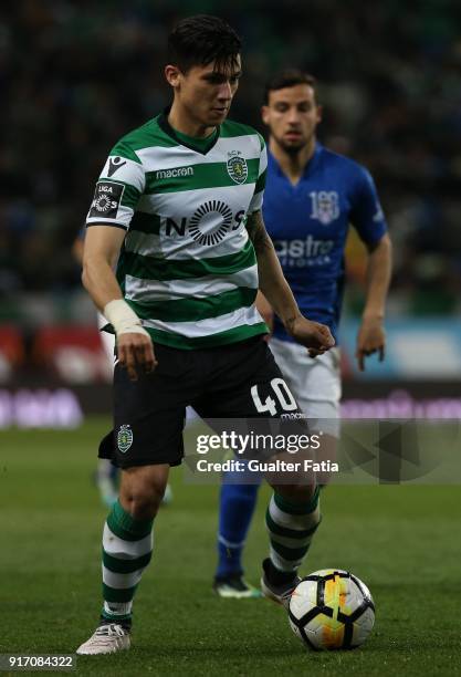 Sporting CP forward Fredy Montero from Colombia in action during the Primeira Liga match between Sporting CP and CD Feirense at Estadio Jose Alvalade...