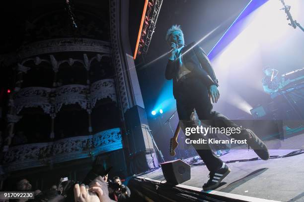 Alex Kapranos of Franz Ferdinand performs live at the Olympia Theatre on February 11, 2018 in Dublin, Ireland.