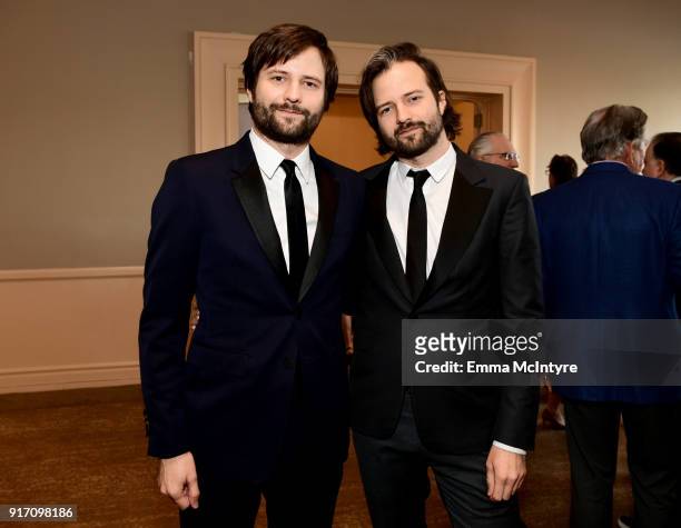 Writer/producers Ross Duffer and Matt Duffer attend the 2018 Writers Guild Awards L.A. Ceremony at The Beverly Hilton Hotel on February 11, 2018 in...
