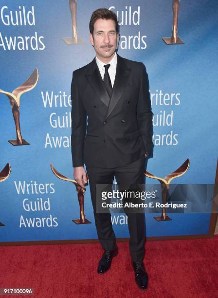 Actor Dylan McDermott attends the 2018 Writers Guild Awards L.A. Ceremony at The Beverly Hilton Hotel on February 11, 2018 in Beverly Hills,...
