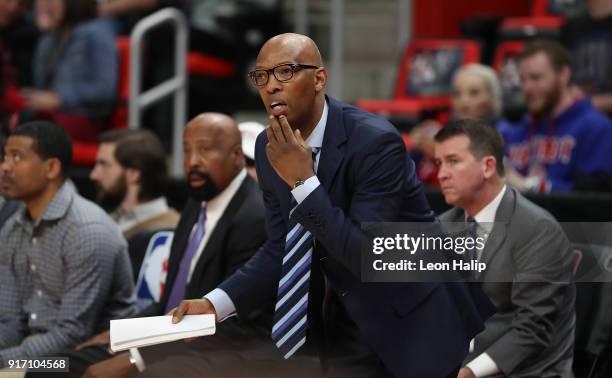 Clippers assistant coach Sam Cassell watches the action during the third quarter of the game against the Detroit Pistons at Little Caesars Arena on...