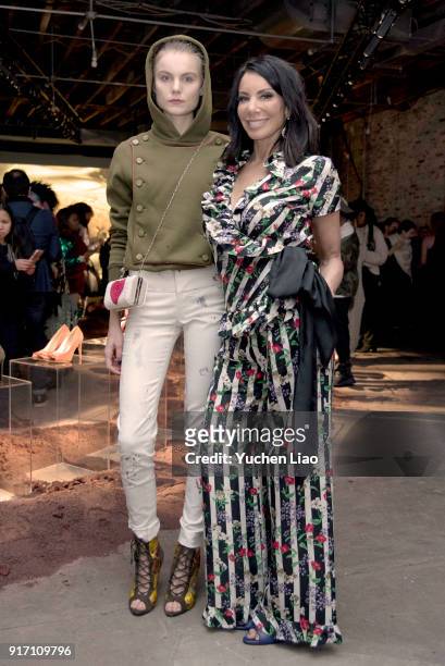 Model Christine Staub and Danielle Staub attends the Angela Mitchell presentation during New York Fashion Week: The Shows on February 11, 2018 in New...