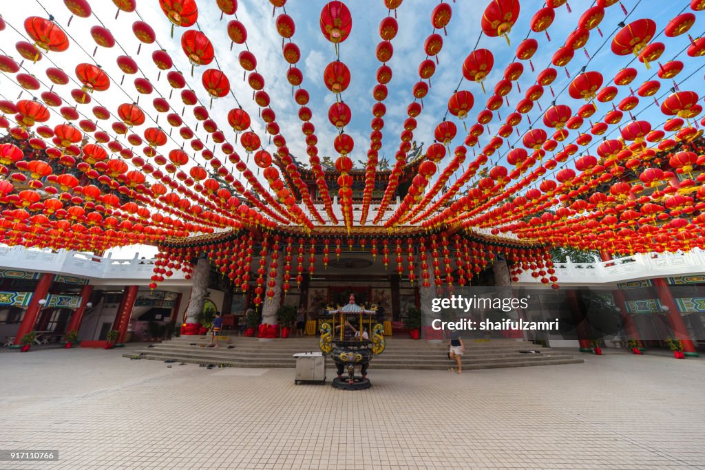 Traditional Chinese lanterns display during Chinese new year festival at Thean Hou Temple in Kuala Lumpur, Malaysia