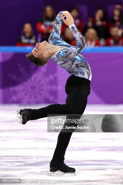 Adam Rippon of the United States competes in the Figure Skating Team Event  Men's Single Free Skating on day three of the PyeongChang 2018 Winter...