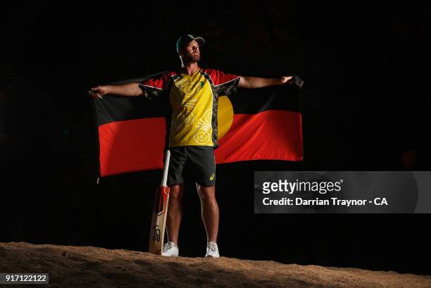Dan Christian poses for a photo during the 2018 Cricket Australia via Getty Images Indigenous Championships on February 8, 2018 in Alice Springs,...