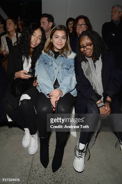 Jerzey Dean , Whoopi Goldberg and guest attend the Prabal Gurung front row during New York Fashion Week: The Shows at Gallery I at Spring Studios on...