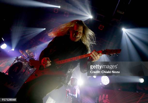 Jeff Loomis of Arch Enemy performs live on stage at KOKO on February 11, 2018 in London, England.