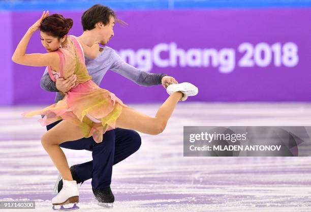 Japan's Kana Muramoto and Japan's Chris Reed compete in the figure skating team event ice dance free dance during the Pyeongchang 2018 Winter Olympic...