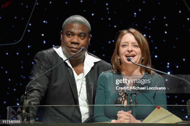 Tracy Morgan and Rachel Dratch speak onstage during the 70th Annual Writers Guild Awards New York at Edison Ballroom on February 11, 2018 in New York...