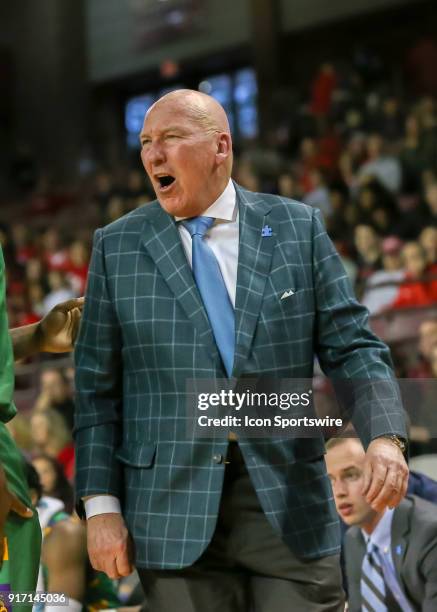 Tulane Green Wave head coach Mike Dunleavy reacts to a call during the Men's basketball game between the Tulane Green Wave and Houston Cougars on...