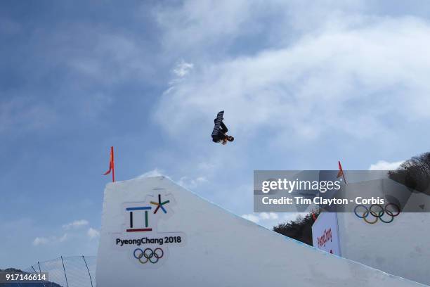 Max Parrot of Canada in action while winning the silver medal during the Men's Slopestyle Snowboard competition at Phoenix Snow Park on February11,...