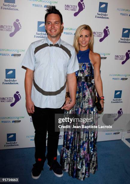 Mark Hoppus and Skye Everly arrive at The Surfrider Foundation's 25th Anniversary Gala at the California Science Center's Wallis Annenberg Building...