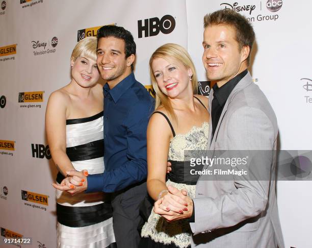 Kelly Osbourne, Mark Ballas, Melissa Joan Hart and Louis van Amstel arrive to the 5th Annual GLSEN Respect Awards held at the Beverly Hills Hotel on...