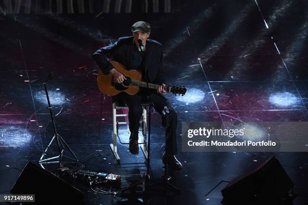 American singer James Taylor performs at 68th Festival di Sanremo. Sanremo, February 8th, 2018