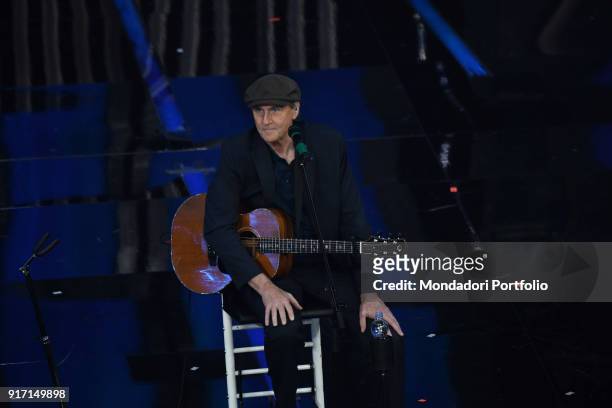 American singer James Taylor performs at 68th Festival di Sanremo. Sanremo, February 8th, 2018