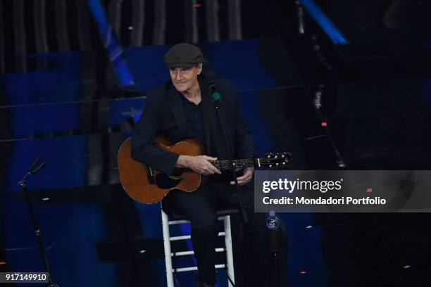 American singer James Taylor performs at 68th Festival di Sanremo. Sanremo, February 8th, 2018