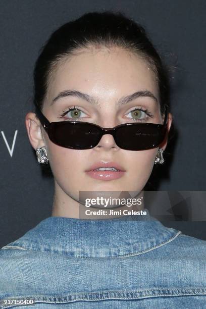 Camren Bicondova attends Maybelline New York and V Magazine host New York Fashion Week Party at Nomo Soho Hotel on February 11, 2018 in New York City.