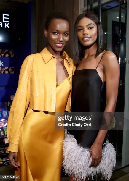 Herieth Paul and Sharam Diniz attend the Maybelline New York x V Magazine Party at the Nomo Soho Hotel on February 11, 2018 in New York City.