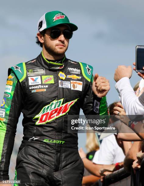 Chase Elliott Hendrick Motorsports NAPA Auto Parts Chevrolet Camaro during the Advance Auto Parts Clash at Daytona on Sunday February 11, 2018 at...