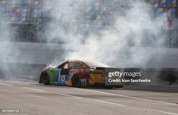 Kyle Busch Joe Gibbs Racing M&Ms Toyota Camry during the Advance Auto Parts Clash at Daytona on Sunday February 11, 2018 at Daytona International...