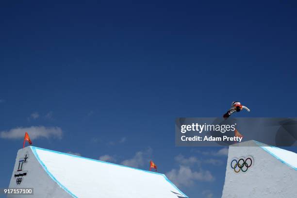 Hailey Langland of the United States competes in the Snowboard Ladies' Slopestyle Final on day three of the PyeongChang 2018 Winter Olympic Games at...