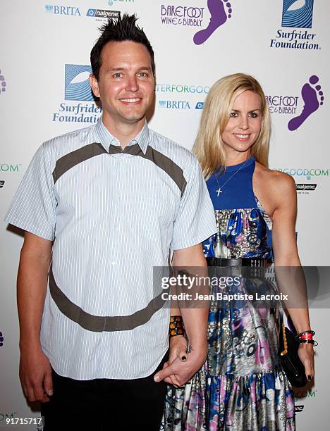 Mark Hoppus and Skye Everly arrive at The Surfrider Foundation's 25th Anniversary Gala at the California Science Center's Wallis Annenberg Building...