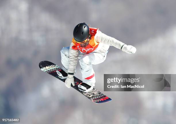 Jamie Anderson of United States competes in the Ladies Slopestyle Final at Phoenix Snow Park on February 12, 2018 in Pyeongchang-gun, South Korea.