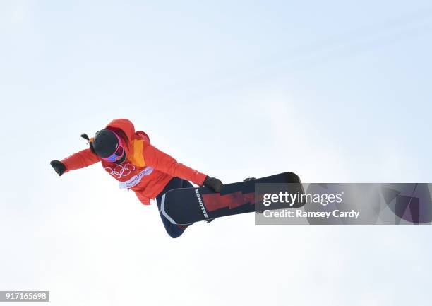 Pyeongchang-gun , South Korea - 12 February 2018; Sophie Rodriguez of France in action during the Ladies Halfpipe Qualification on day three of the...