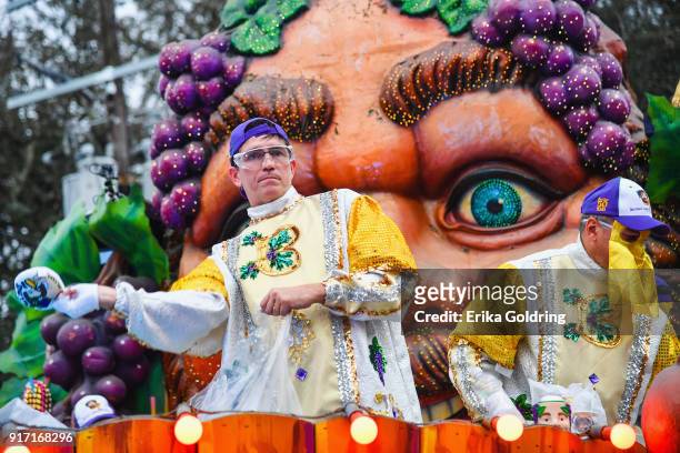Actor Jim Caviezel attends the 2018 Krewe of Bacchus parade on February 11, 2018 in New Orleans, Louisiana.