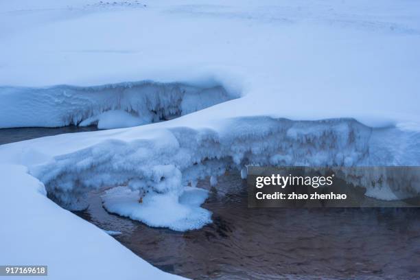 river in snow - chifeng stock pictures, royalty-free photos & images