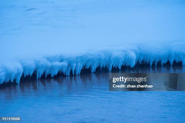 river in snow - chifeng stock pictures, royalty-free photos & images