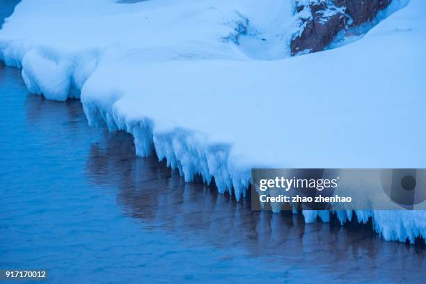 river in snow - chifeng stock pictures, royalty-free photos & images