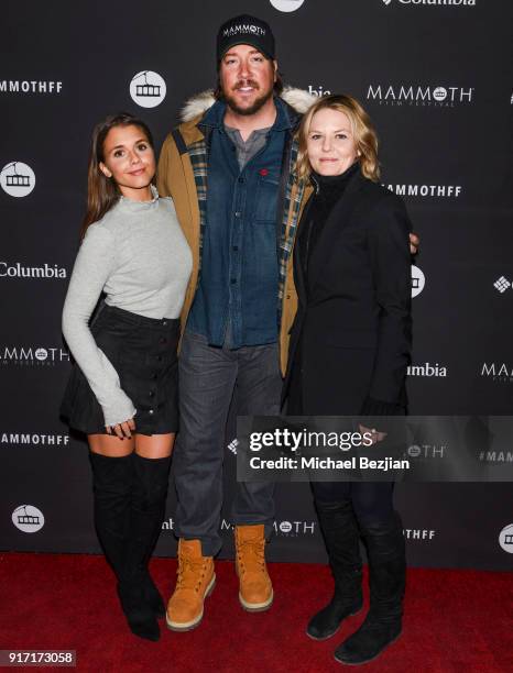 Alexandra Chando,Tanner Beard, and Jennifer Morrison arrive at Inaugural Mammoth Film Festival - Day 4 on February 11, 2018 in Mammoth Lakes,...