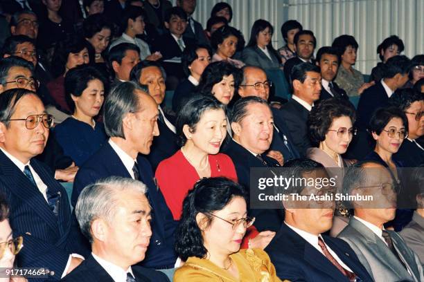 Empress Michiko attends a charity concert on December 2, 1991 in Tokyo, Japan.