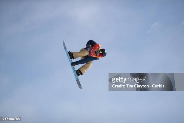 Seppe Smits of Belgium in action during the Men's Slopestyle Snowboard competition at Phoenix Snow Park on February11, 2018 in PyeongChang, South...
