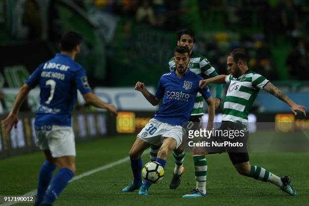 Feirense forward Luis Aurelio from Portugal during the Premier League 2017/18 match between Sporting CP and CD Feirense at Estadio Jose Alvalade on...