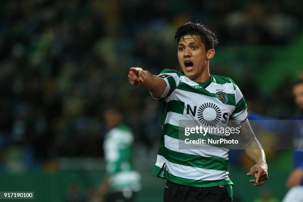 Sporting CP forward Freddy Montero from Colombia during the Premier League 2017/18 match between Sporting CP and CD Feirense at Estadio Jose Alvalade...